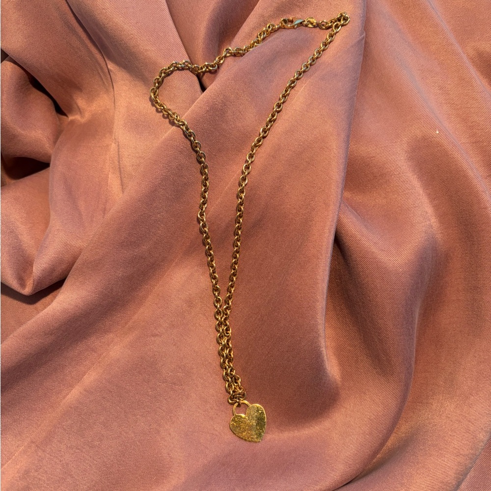 Gold Heart Pendant Necklace
